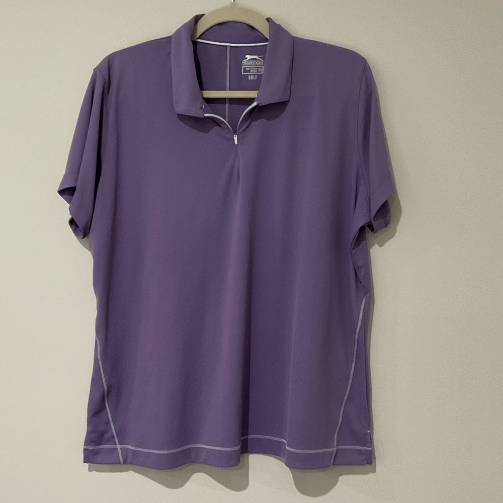 EUC Slazenger Lavender Golf Polo Short Sleeve Size XXL
